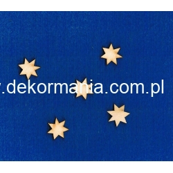 SKLEJKA #3mm Gwiazdka 7-ramienna  wys.17mm  / komplet 5szt